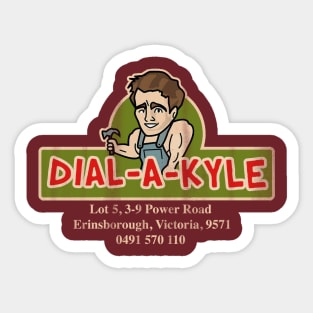 Neighbours "Dial-A-Kyle" Distressed Sticker